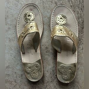 Jack Rogers Metallic Gold Sandals